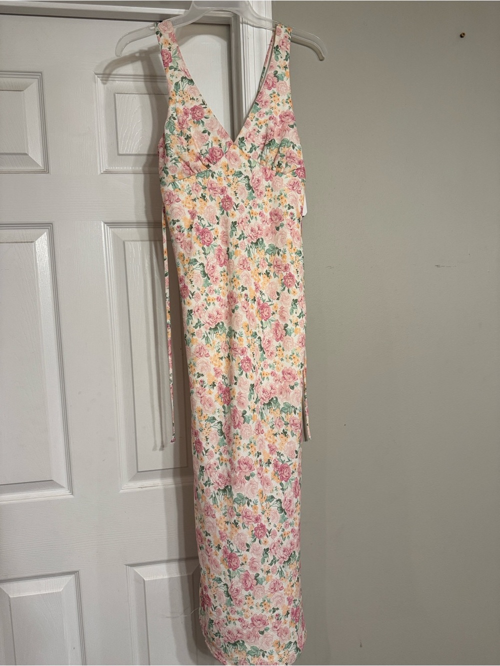 Altar’d State Floral V-Neck Maxi Dress - Pink Multi new w/tag XS